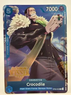Crocodile OP02-053 EN ONE PIECE TCG 2023 ONLINE REGIONALS WINNER-NM - Image 1
