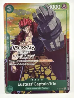 Eustass "Captain" Kid P-003 EN ONE PIECE TCG 2024 ONLINE REGIONALS Finalist-NM - Image 1