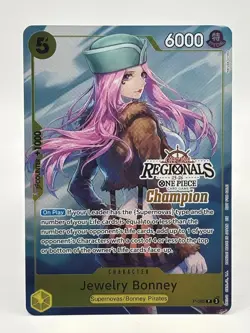 Jewelry Bonney P-085 EN ONE PIECE TCG 25-26 OFFLINE REGIONALS Champion-EX - Image 1
