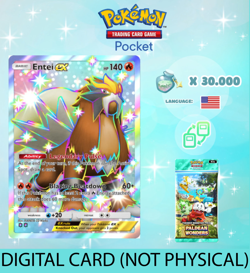 Pokemon TCG Pocket - Shiny Entei ex Card (English) - Image 1