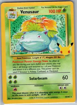 Venusaur 15/102 Celebrations: Classic Collection - Pokemon Card - NM - Image 1