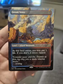 Steam Vents Borderless Lorwyn Eclipsed MTG ECL 348 0348 Island Mountain Card Reg - Image 1