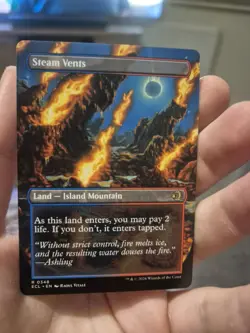 Steam Vents Borderless Lorwyn Eclipsed MTG ECL 348 0348 Island Mountain Card Reg - Image 2