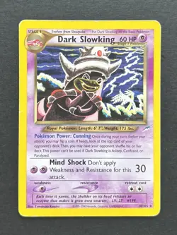 Pokemon Dark Slowking Neo Destiny 20/105 Rare Card MP - Image 1