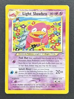 Pokemon TCG Neo Destiny Light Slowbro 51/105 Uncommon Card WOTC MP - Image 1