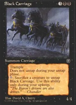1x Black Carriage NM-Mint, English Homelands MTG Magic - Image 1