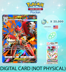 Pokemon TCG Pocket - Mega Scizor ex Full Art Card (English) - Image 1