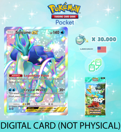 Pokemon TCG Pocket - Shiny Suicune ex Card (English) - Image 1