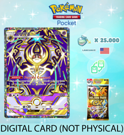 Pokemon TCG Pocket - Lunala ex Full Art Card - Deluxe Pack ex (English) - Image 1
