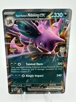 Pokemon TEAM ROCKET'S NIDOKING EX SVP 217 - ULTRA RARE HOLO PROMO - Image 1