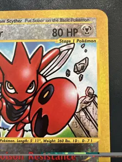 Scizor 7/12 Pokemon Aquapolis Reverse Holo Foil Jumbo Box Topper Played - Image 4