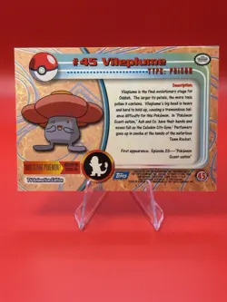 Vileplume #45 1999 Topps Pokemon TV Animation Edition Series 1 Blue Logo No Holo - Image 3
