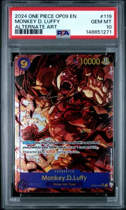 2024 ONE PIECE OP09-EMPERORS IN THE NEW WORLD #119 MONKEY D. LUFFY PSA 10 - Image 1