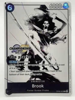 Brook OP06-092 EN ONE PIECE TCG 2024 CS TopPlayer Monochrome-NM - Image 1