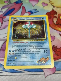 Pokemon TCG Misty's Tentacruel Holo Rare Card 10/132 Gym Heroes LP - Image 3
