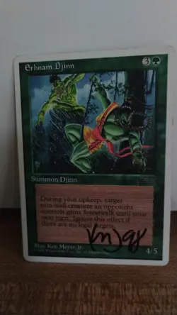 ERHNAM DJINN Summon MTG Magic the Gathering 1995 Collector Trading Card TCG - Image 1