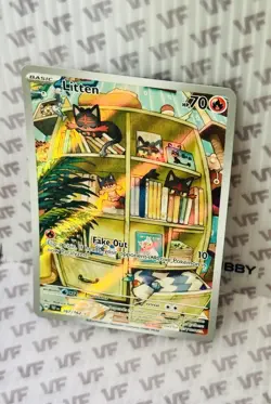 Litten 167/162 Temporal Forces Full Art Ultra Rare Holo Pokemon Card NM IR Alt - Image 2