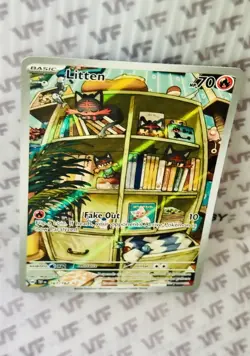 Litten 167/162 Temporal Forces Full Art Ultra Rare Holo Pokemon Card NM IR Alt - Image 3