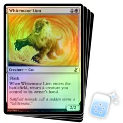 FOIL WHITEMANE LION X4 Time Spiral Remastered Magic MTG MINT CARD - Image 1