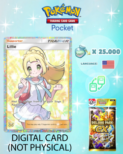 Pokemon TCG Pocket - Lillie Full Art Card - Deluxe Pack ex (English) - Image 1