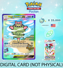 Pokemon TCG Pocket - Mega Slowbro ex Rainbow Card (English) - Image 1