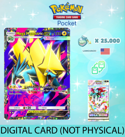 Pokemon TCG Pocket - Mega Manectric ex Full Art Card (English) - Image 1