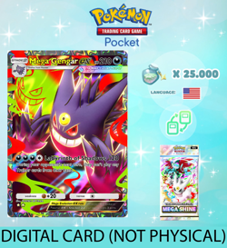 Pokemon TCG Pocket - Mega Gengar ex Full Art Card (English) - Image 1