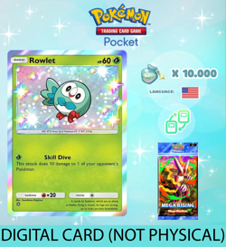 Pokemon TCG Pocket - Shiny Rowlet Card (English) - Image 1