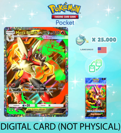 Pokemon TCG Pocket - Mega Blaziken ex Full Art Card (English) - Image 1