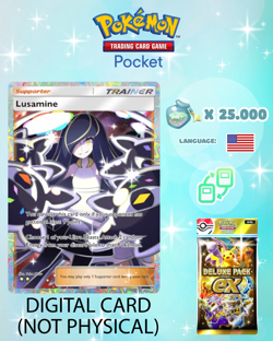 Pokemon TCG Pocket - Lusamine Full Art Card - Deluxe Pack ex (English) - Image 1