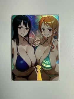 DUAL Nico Robin X Nami Anime Waifu Card ACG NSFW - Image 1