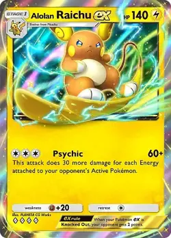 Pokemon TCG Pocket - Alolan Raichu ex Full Art / Rainbow (English) - Image 3