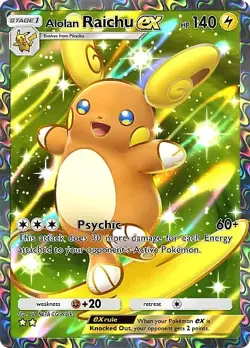 Pokemon TCG Pocket - Alolan Raichu ex Full Art / Rainbow (English) - Image 4