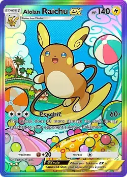 Pokemon TCG Pocket - Alolan Raichu ex Full Art / Rainbow (English) - Image 5
