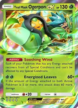 Pokemon TCG Pocket - Teal Mask Ogerpon ex Full Art / Rainbow (English) - Image 3