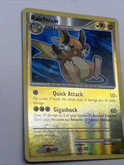 Raichu Lv. 35 - 77/147 - 2009 Reverse Holo Supreme Victors Pokemon Card - Image 3