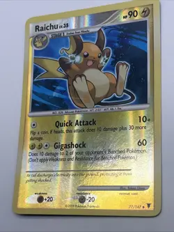 Raichu Lv. 35 - 77/147 - 2009 Reverse Holo Supreme Victors Pokemon Card - Image 4