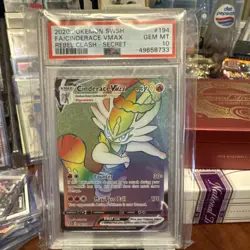 Pokemon Cinderace VMAX Rebel Clash Secret Rare Full Art 194/192 PSA 10 Gem Mint - Image 1