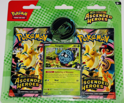 Pokemon Mega Evolution Ascended Heroes 2 Pack Blister Erikas Tangela SEALED - Image 2