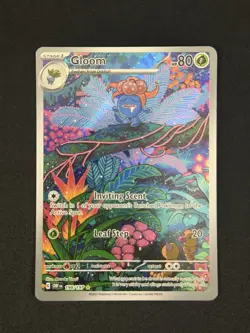 Pokemon Gloom 198/197 Obsidian Flames TCG Full Art Illustration Rare - Image 1