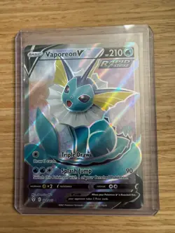 Pokemon Vaporeon V Ultra Rare Full Art Holo Evolving Skies 172/203 TCG - Image 1