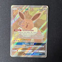 Pokemon TCG Eevee GX SM233 Promo Holo HP 160 English Basic Colorless Q-Rais - Image 1