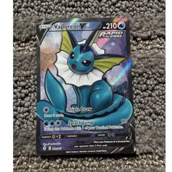 Pokemon Vaporeon V Ultra Rare Full Art Holo Evolving Skies 172/203 TCG - Image 1