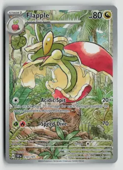 Flapple 210/191 Pokemon SV08: Surging Sparks Illustration Rare NM - Image 1