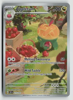 Appletun - 211/191 Pokemon SV08: Surging Sparks Illustration Rare NM - Image 1