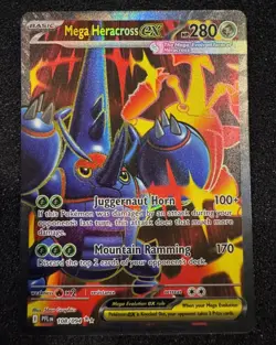 Mega Heracross ex 108/094 Ultra Rare Phantasmal Flames Pokemon Near Mint - Image 1