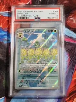 2024 Pokemon Twilight Masquerade Sunflora #169 IR PSA 10 - Image 1