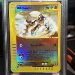 PSA 9 Hitmonlee 81/165 Reverse Holo 2002 Pokemon Expedition SUPER LOW POP - Image 2