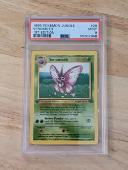 Venomoth 1999 Pokemon Game Jungle Set 1st Edition 29 PSA 9 MINT - Image 1
