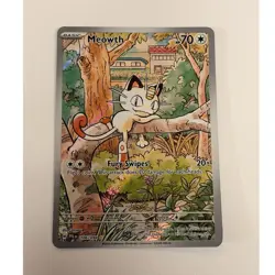 Pokemon Meowth Illustration Rare Full Art Holo 106/094 Phantasmal Flames 2025 - Image 1